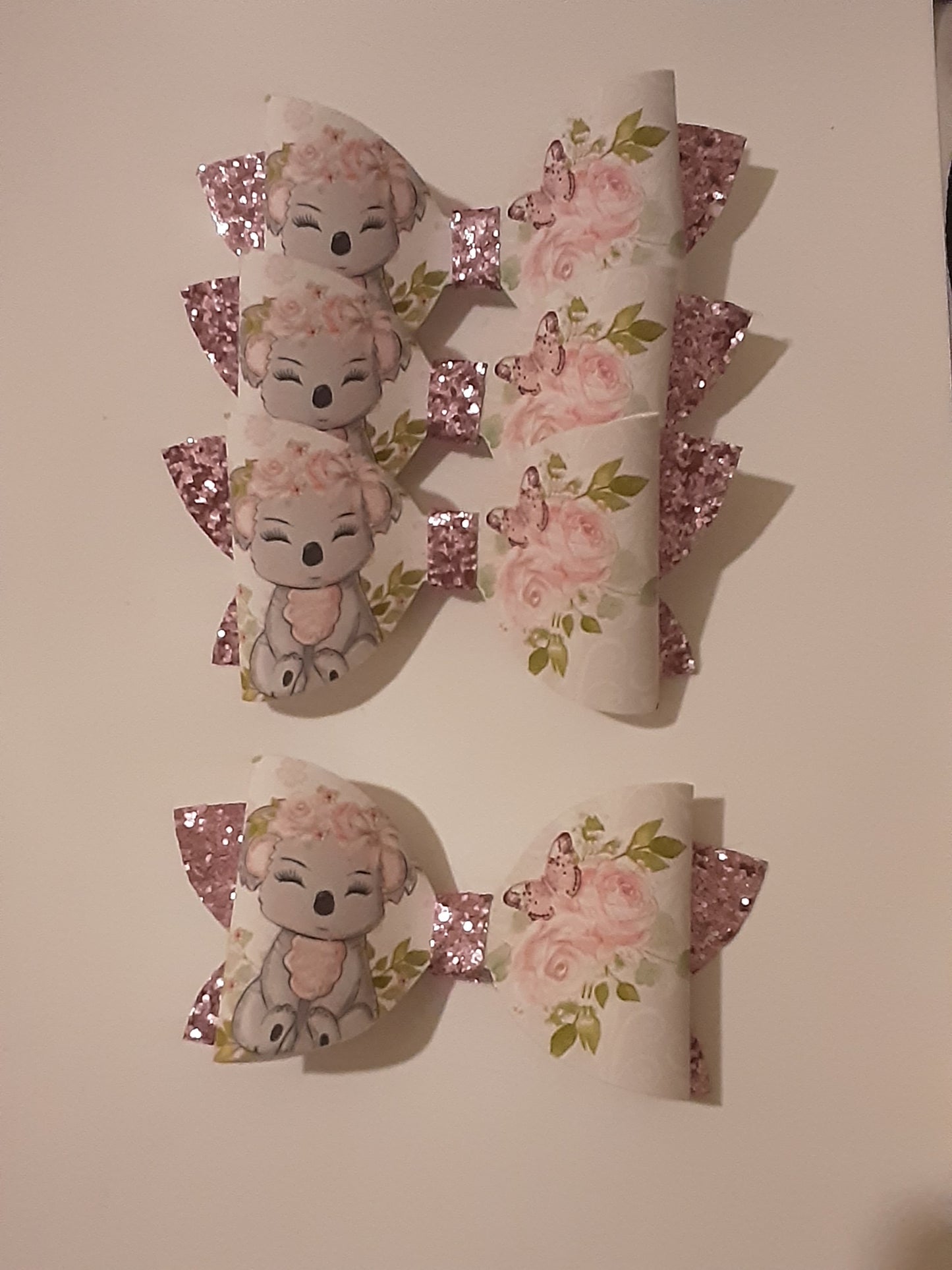 Cute sparkly koala bow