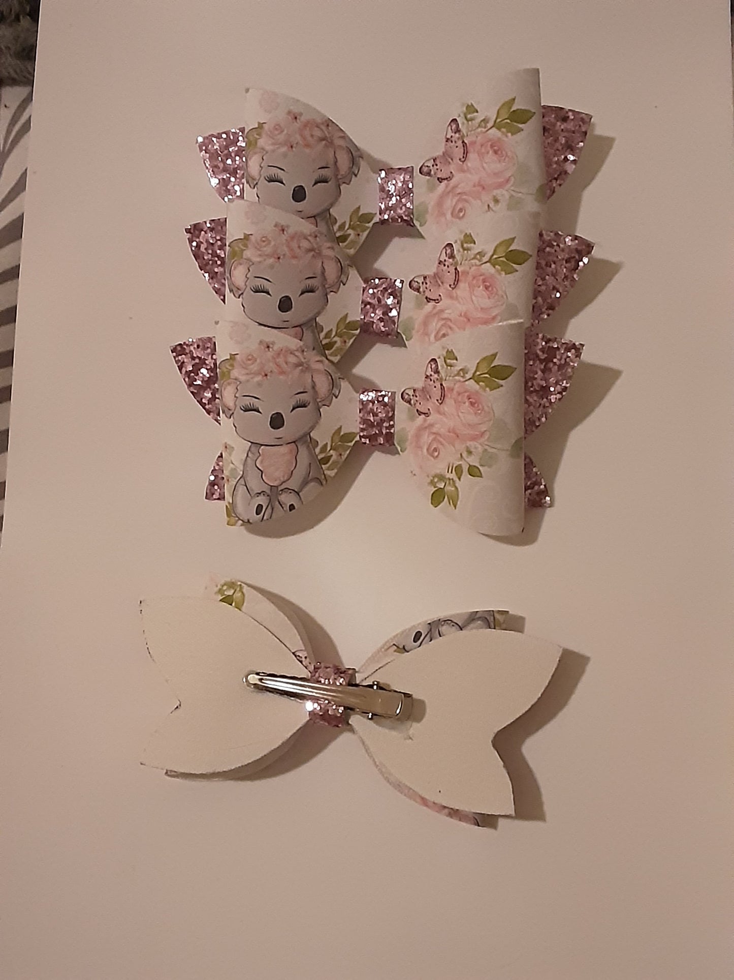 Cute sparkly koala bow
