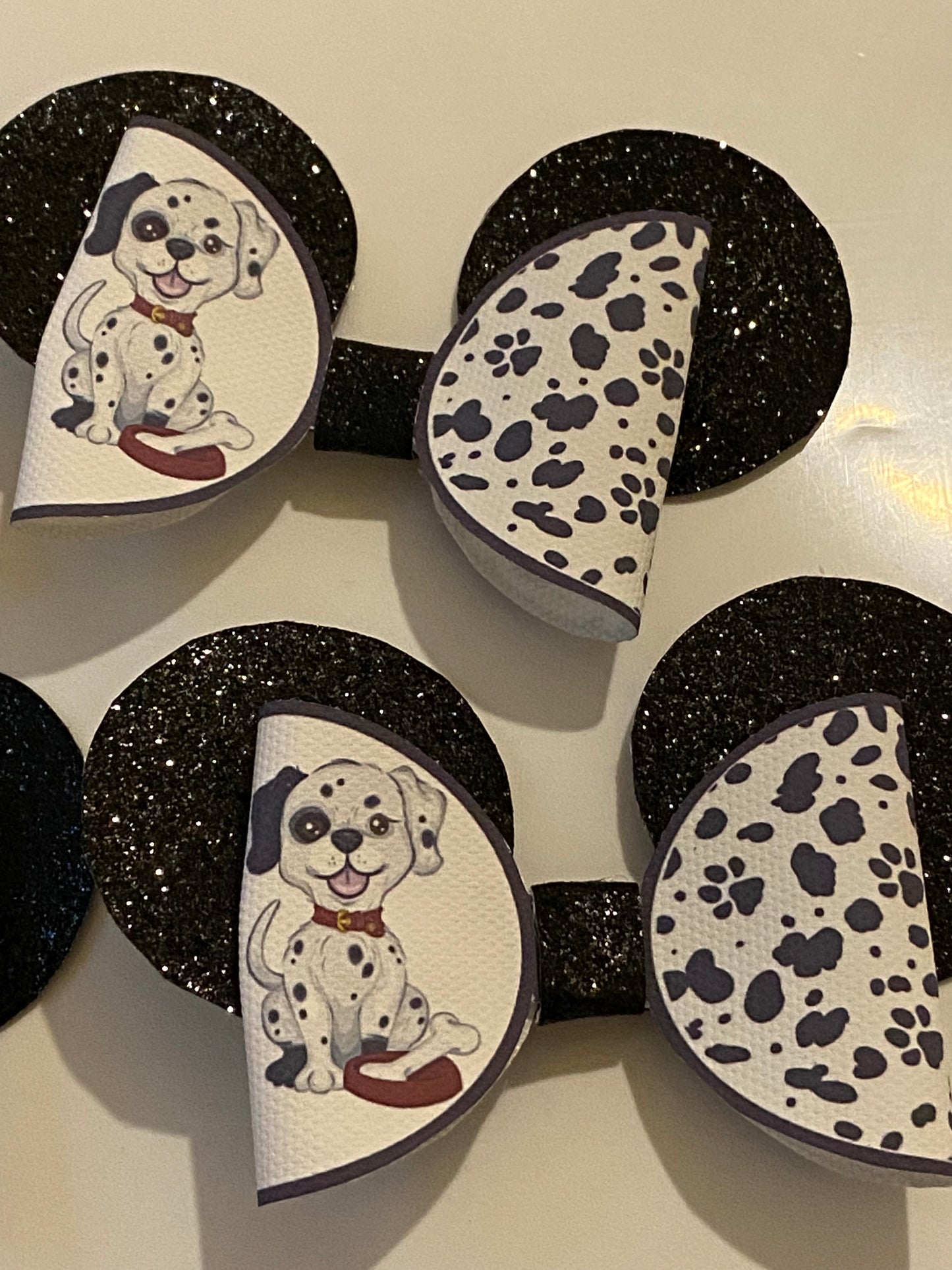 Dalmatian ears hair bow
