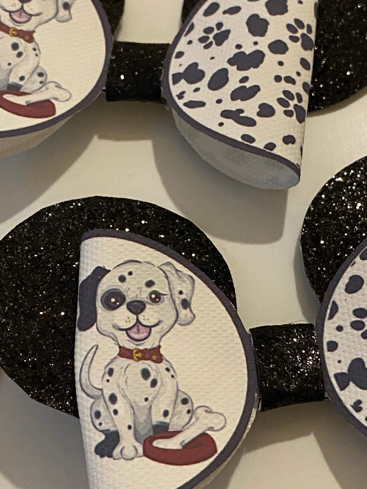 Dalmatian ears hair bow