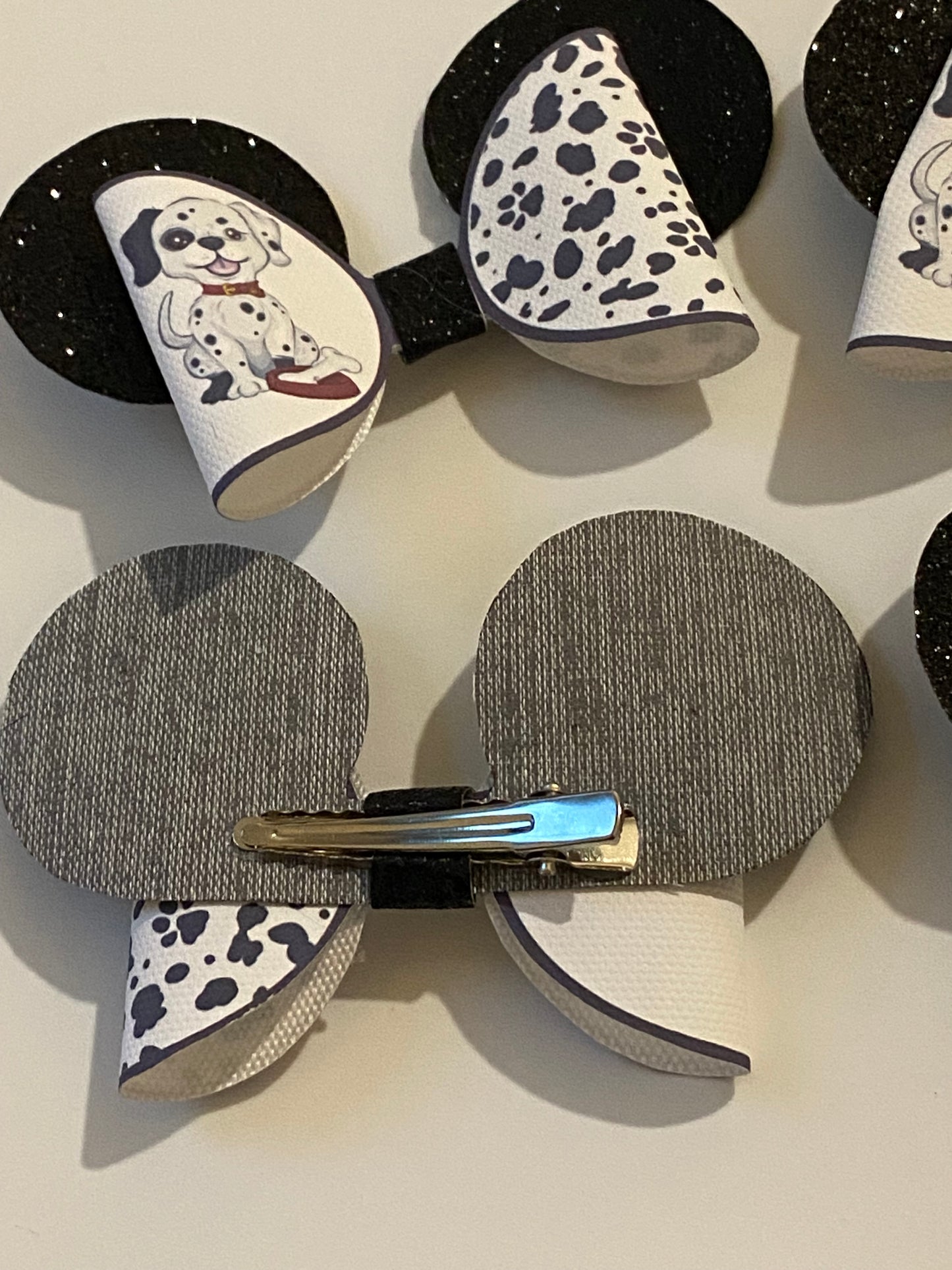 Dalmatian ears hair bow