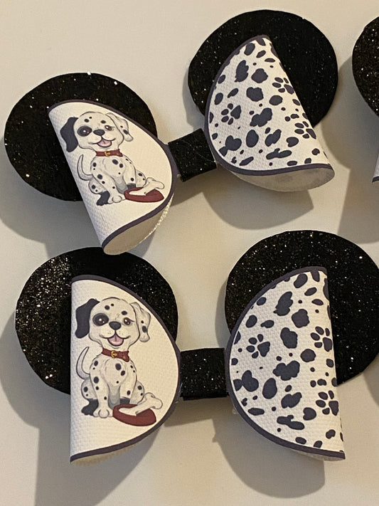 Dalmatian ears hair bow