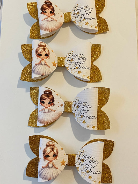 Dance your way to your dreams hair bow